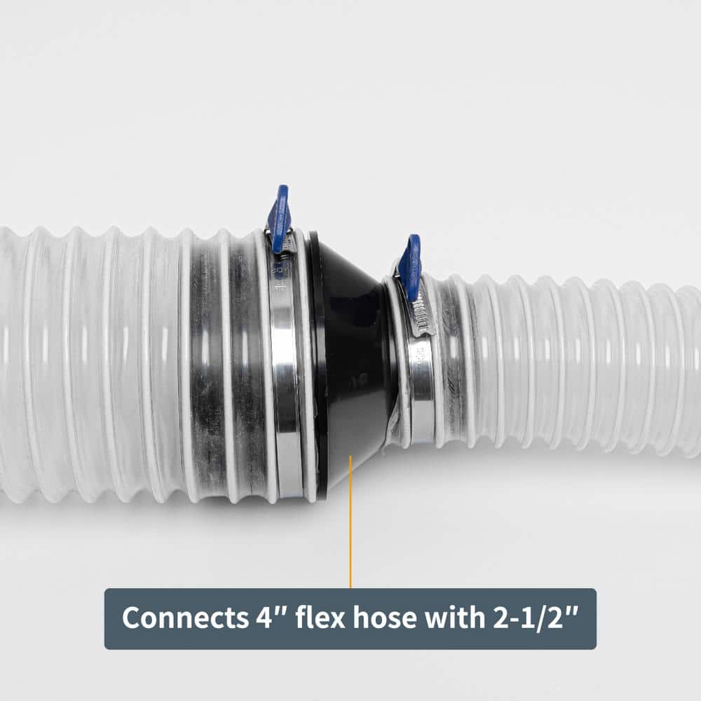 POWERTEC 4 in. x 2-1/2 in. Hose Cone Reducer for Dust Collection Systems (3-Pack)