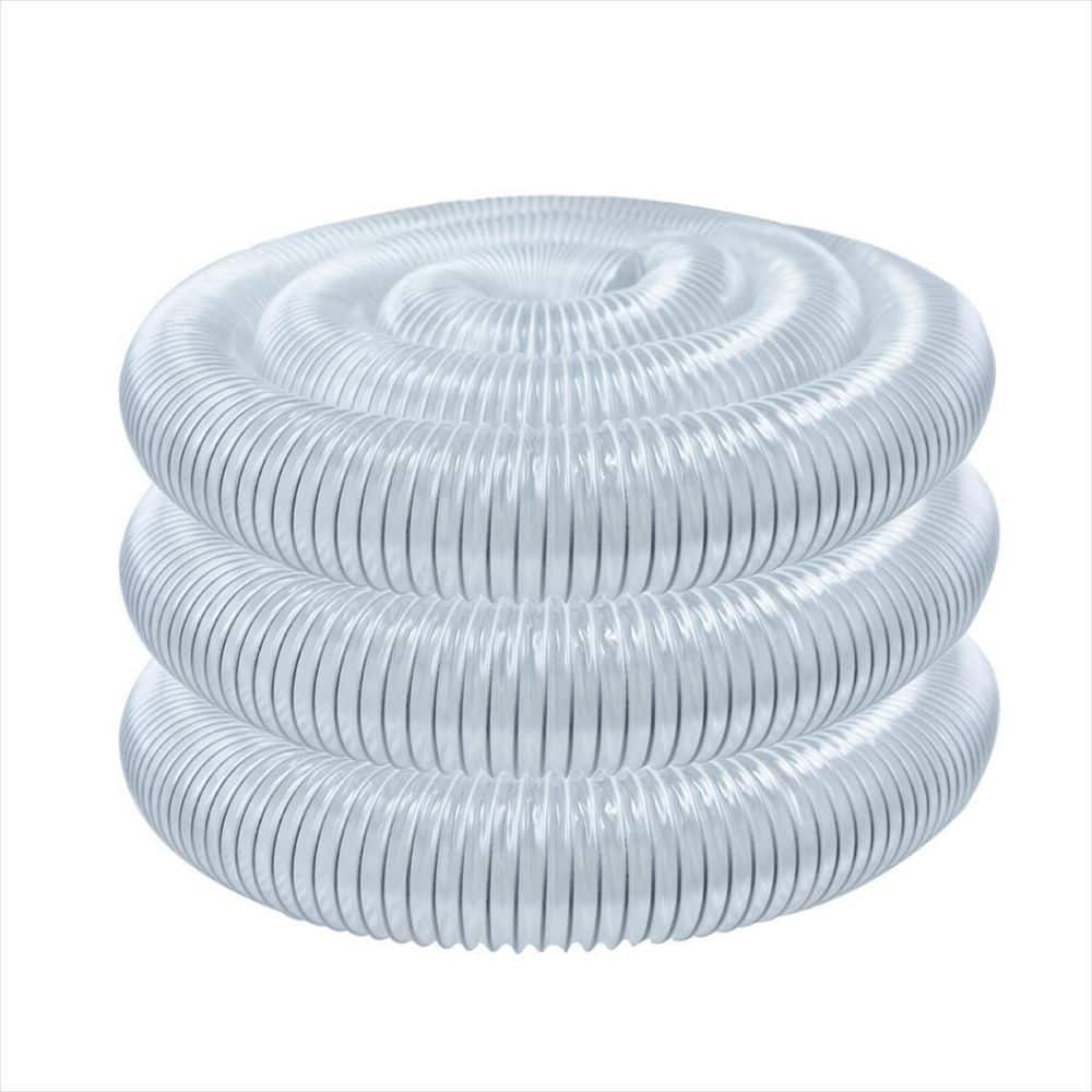 ‎POWERTEC 4 in. x 20 ft. Flexible PVC Dust Collection Hose, Clear Color