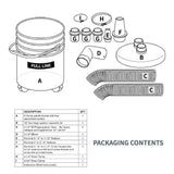 POWERTEC Cyclone Dust Collector and Separator Kit with Clear 6 Gal. Dust Bucket, Hoses, Reducers, Couplers and Hose Clamps