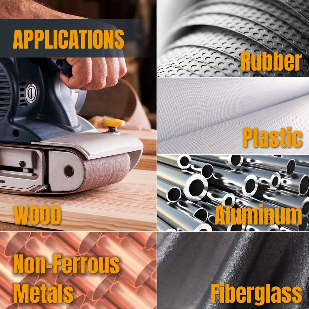 POWERTEC 4 in. x 24 in. 60/80/120/180/240/400-Grits Aluminum Oxide Sanding Belt Assortment for Portable Belt Sander (12-Pack)