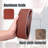 POWERTEC 3 in. x 18 in. 40/60/80/100/120-Grits Aluminum Oxide Sanding Belt Assortment for Portable Belt Sander (10-Pack)