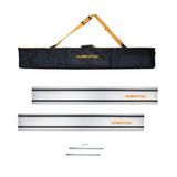 POWERTEC 110 in. Track Saw Guide Rail Kit for Makita or Festool, 2x55 in. Guide Rails with Protective Bag and Rail Connectors