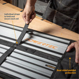 POWERTEC 110 in. Track Saw Guide Rail Kit for Makita or Festool, 2x55 in. Guide Rails with Protective Bag and Rail Connectors