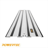 POWERTEC 110 in. Aluminum Guide Rail Joining Set Compatible with DeWalt Track Saws, (2) Guided Rails and (1) Guide Rail Connector