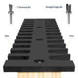 POWERTEC 15 in. Dovetail Jig System with Phenolic Template, Straight Edge Router Bit, Dovetail Bit and Mounting Hardware