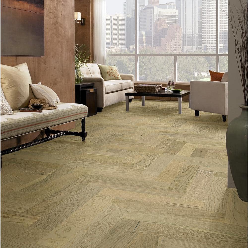 Shaw Rodeo Drive Prada White Oak 1/2 in. T X 5 in. W Tongue and Groove Engineered Hardwood Flooring (27.9 sq.ft./case)