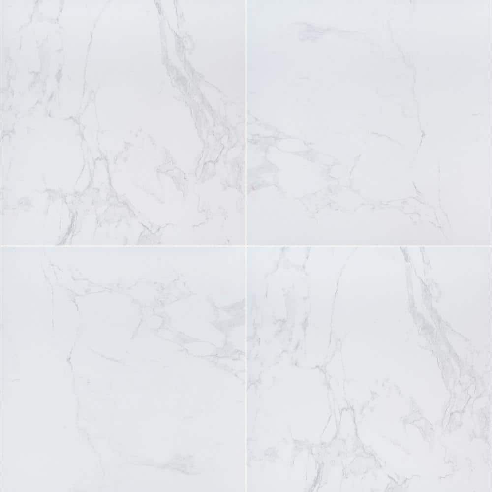 MSI Praia Carrara 2 cm. x 24 in. x 24 in. Matte Porcelain Stone Look Paver Tile (56 sq. ft. /Pallet)128