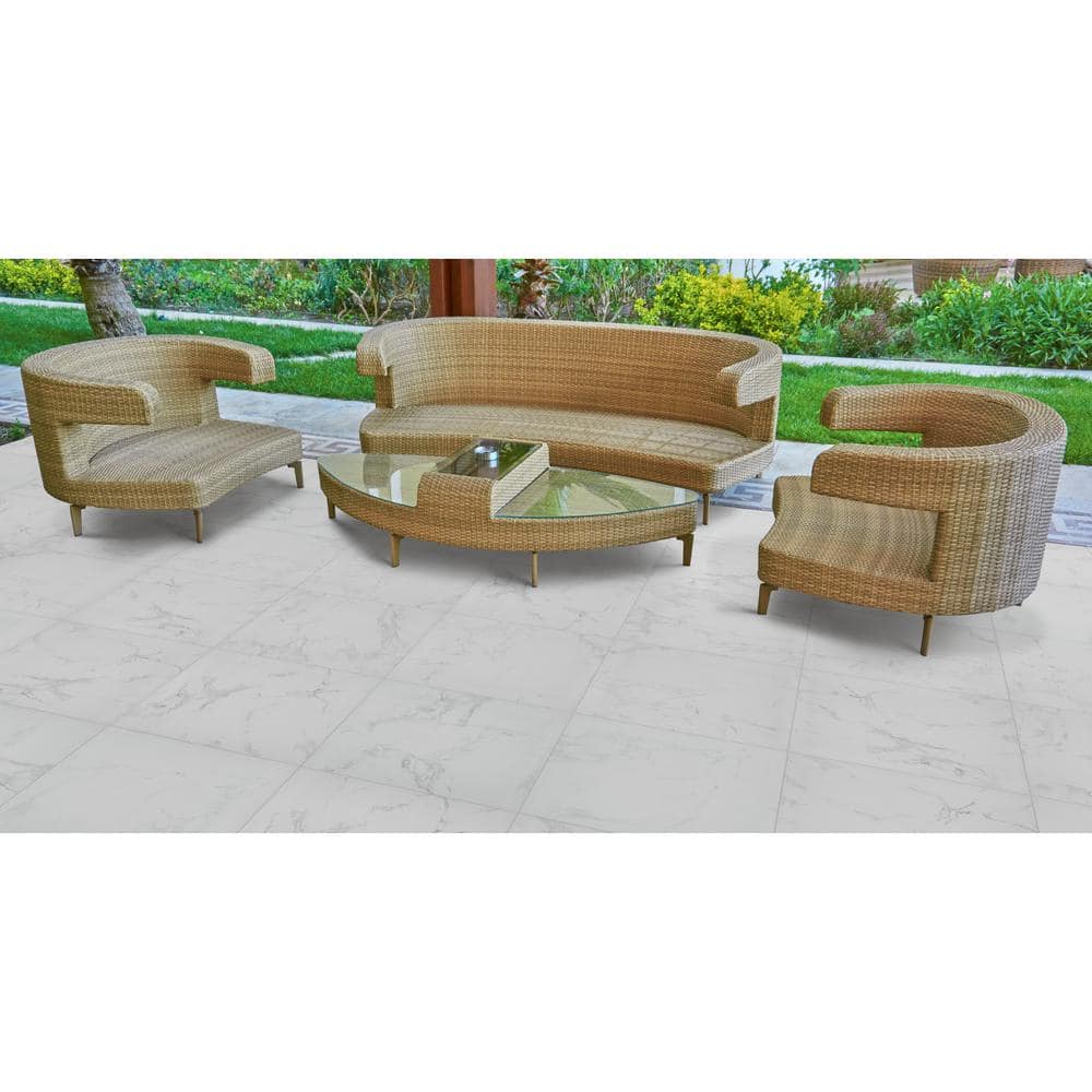 MSI Praia Carrara 2 cm. x 24 in. x 24 in. Matte Porcelain Stone Look Paver Tile (56 sq. ft. /Pallet)128