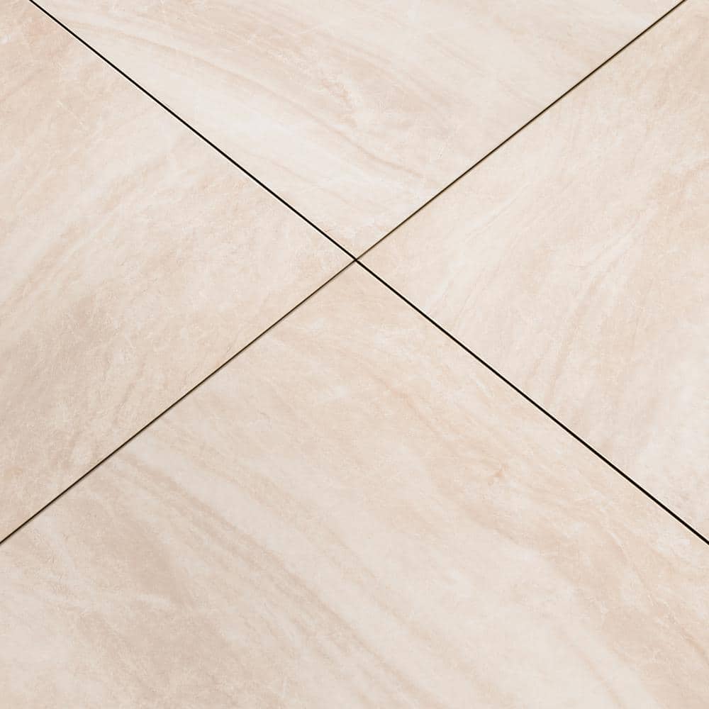MSI Praia Crema 2 cm. x 24 in x 24 in. Matte Porcelain Stone Look Paver Tile (8 sq. ft. / case)