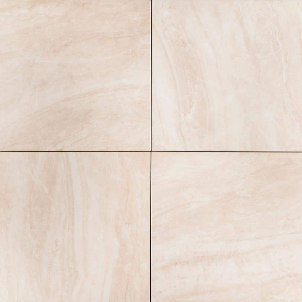 MSI Praia Crema 2 cm. x 24 in x 24 in. Matte Porcelain Stone Look Paver Tile (8 sq. ft. / case)