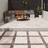 MSI Praia Crema 2 cm. x 24 in x 24 in. Matte Porcelain Stone Look Paver Tile (8 sq. ft. / case)