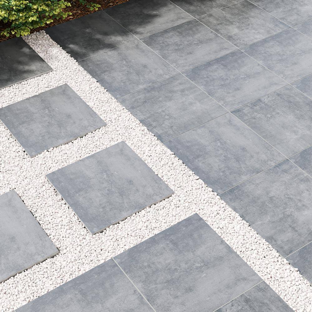 MSI Praia Grey 2 cm. x 24 in. x 24 in. Matte Porcelain Stone Look Paver Tile (8 sq. ft./case)