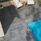 MSI Praia Grey 2 cm. x 24 in. x 24 in. Matte Porcelain Stone Look Paver Tile (8 sq. ft./case)