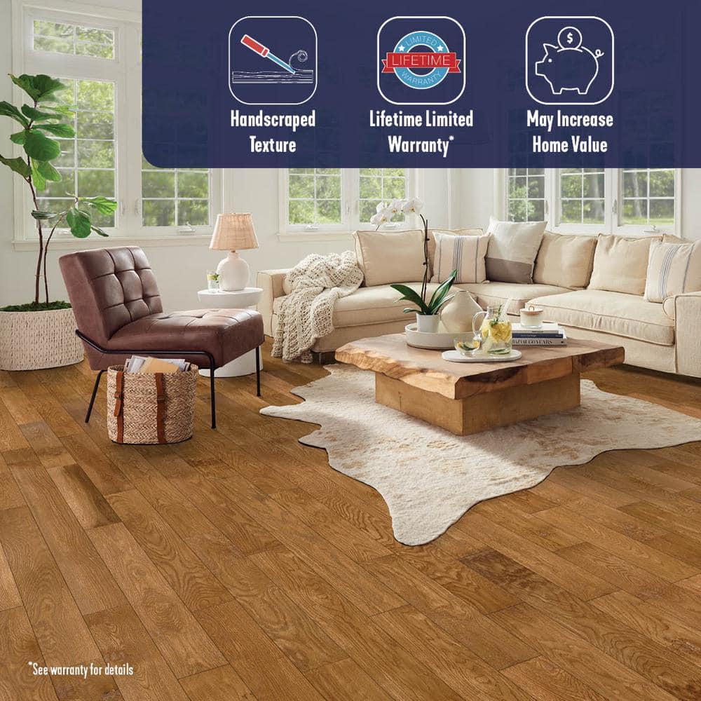 Bruce American Vintage Prairie Oak 3/4 in. T x 5 in. W Scraped Solid Hardwood Flooring (23.5 sq.ft./ctn)