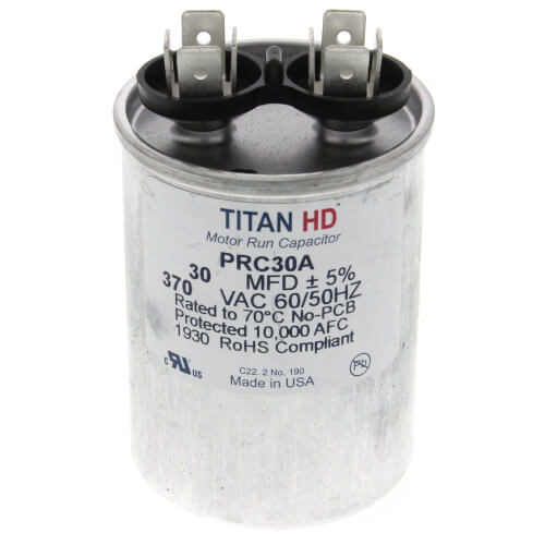 Titan HD PRC30A capacitor - front view (Product Type: Capacitor; Voltage: 370V)