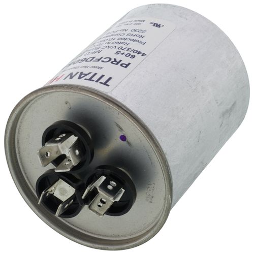 Titan HD PRCFD605A capacitor - detail view (Product Type: Capacitor; Voltage: 440/370V)