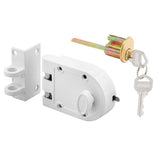 Prime-Line Diecast Brass Night Latch and Locking Cylinder, U 9971