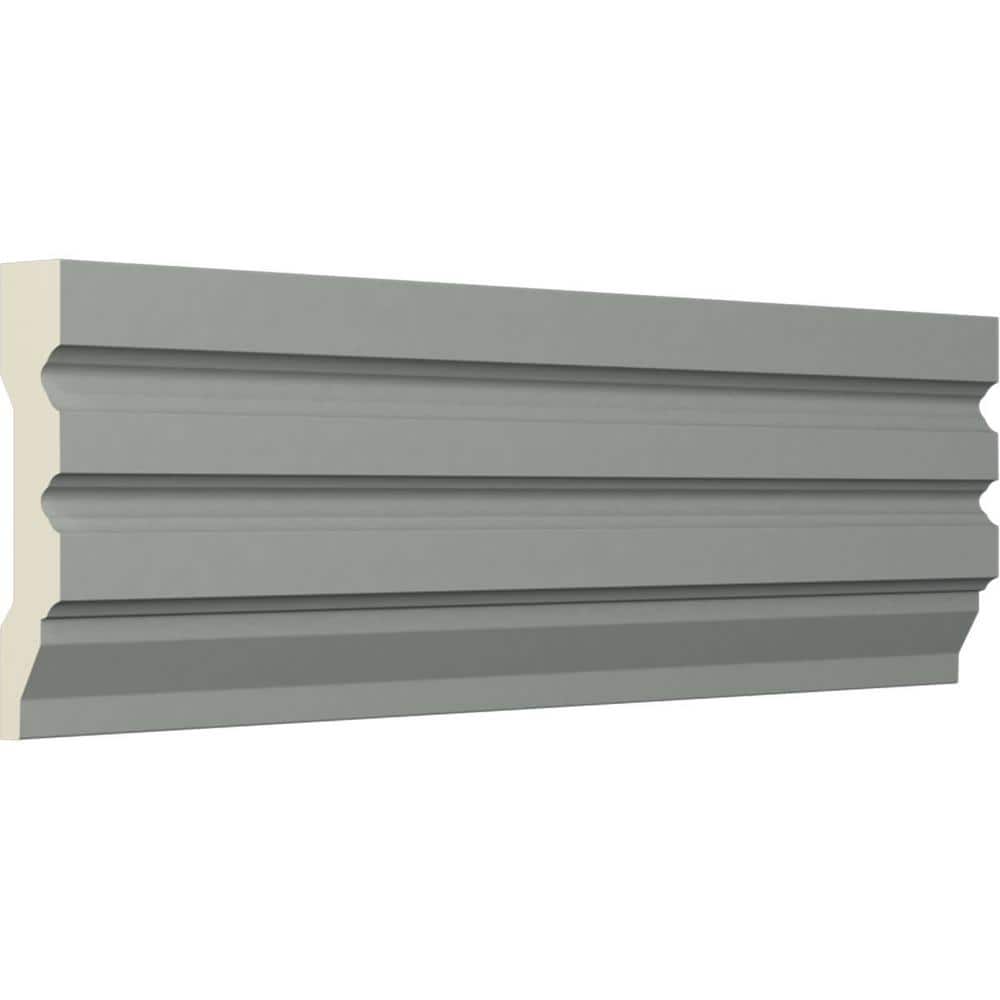 Ekena Millwork 5/8 in. x 3-1/8 in. x 94-1/2 in. Polyurethane Hillsborough Window and Door Casing Moulding