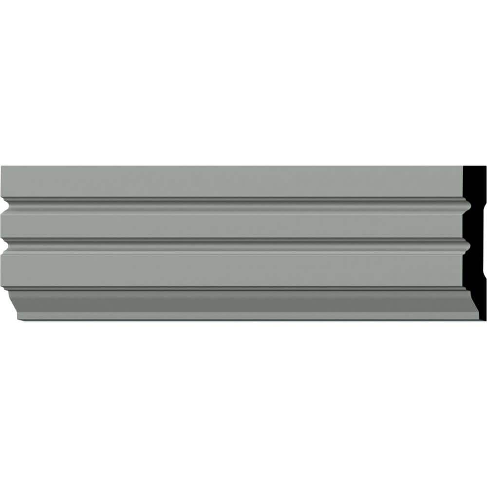 Ekena Millwork 5/8 in. x 4 in. x 94-1/2 in. Polyurethane Fluted Panel Window and Door Casing Moulding
