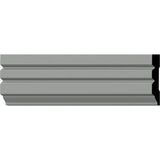 Ekena Millwork 5/8 in. x 4 in. x 94-1/2 in. Polyurethane Fluted Panel Window and Door Casing Moulding