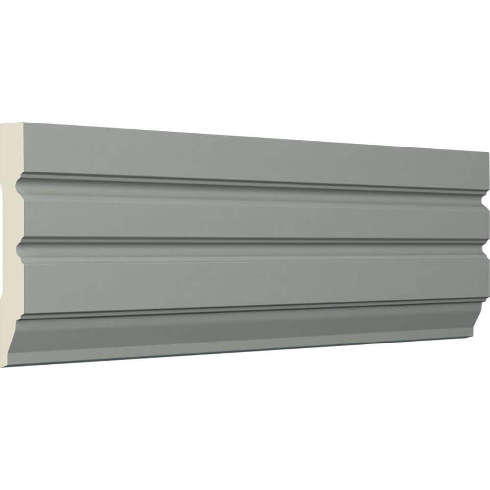 Ekena Millwork 5/8 in. x 4 in. x 94-1/2 in. Polyurethane Fluted Panel Window and Door Casing Moulding