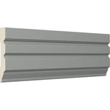 Ekena Millwork 5/8 in. x 4 in. x 94-1/2 in. Polyurethane Fluted Panel Window and Door Casing Moulding