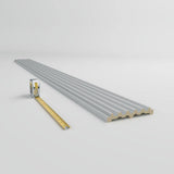 Ekena Millwork 1 in. x 7 in. x 78-3/4 in. Primed Polyurethane Fluted Casing