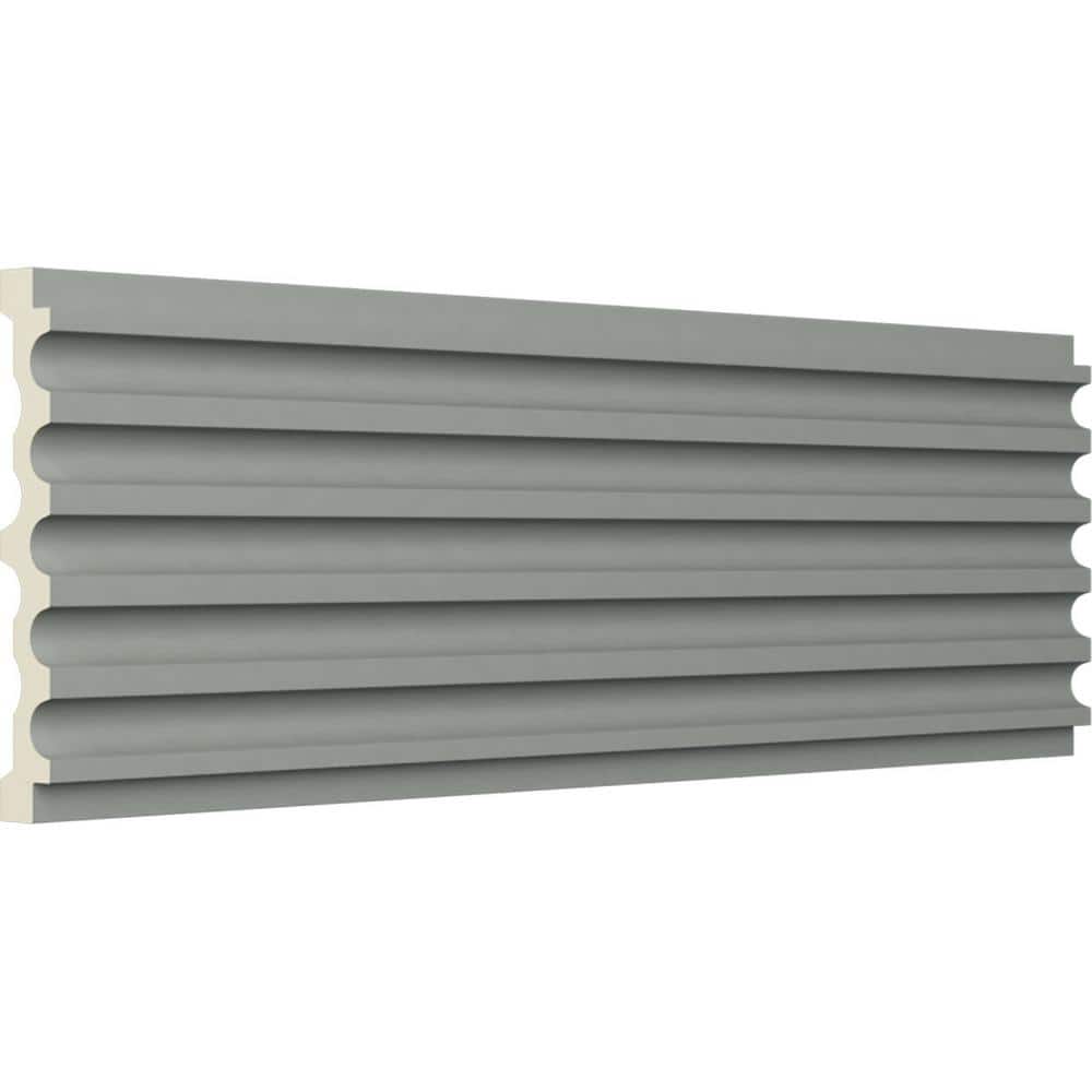 Ekena Millwork 1 in. x 7 in. x 78-3/4 in. Primed Polyurethane Fluted Casing