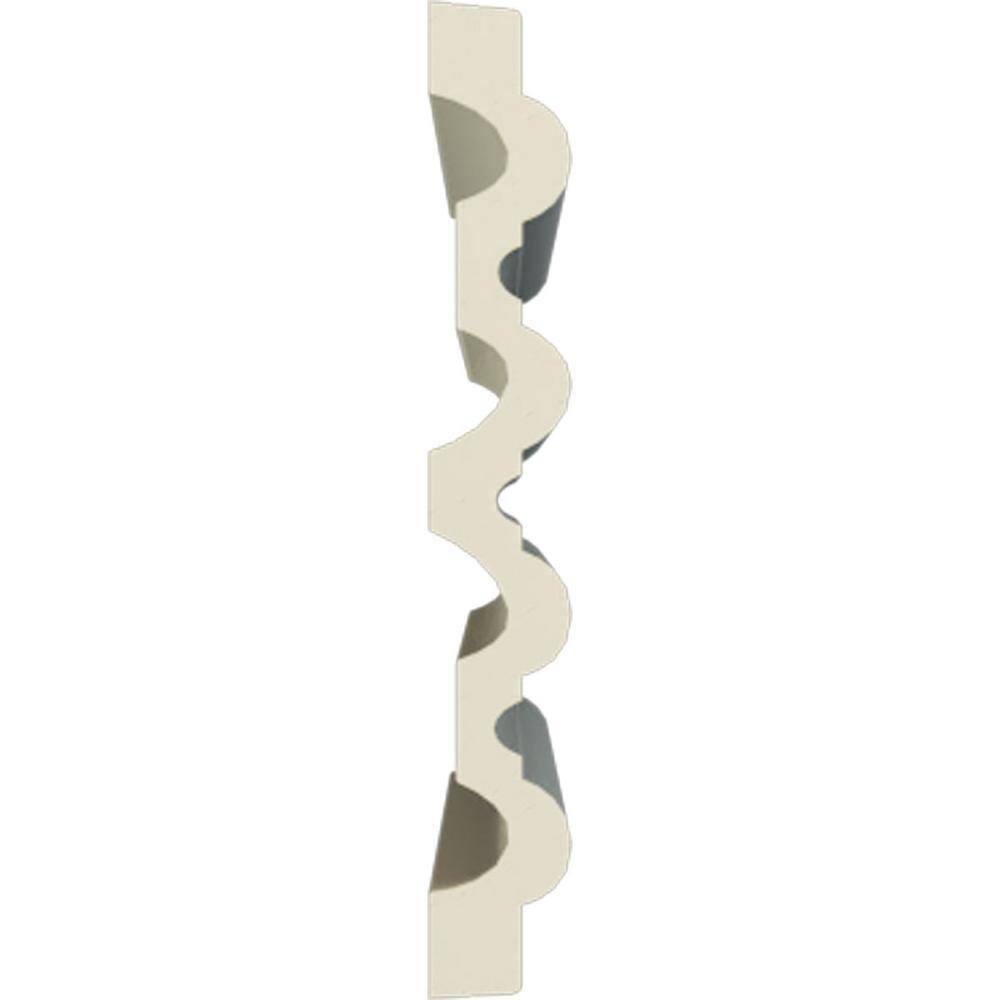 Ekena Millwork 1-1/8 in. x 7-7/8 in. x 94-1/2 in. Primed Polyurethane Fluted Casing