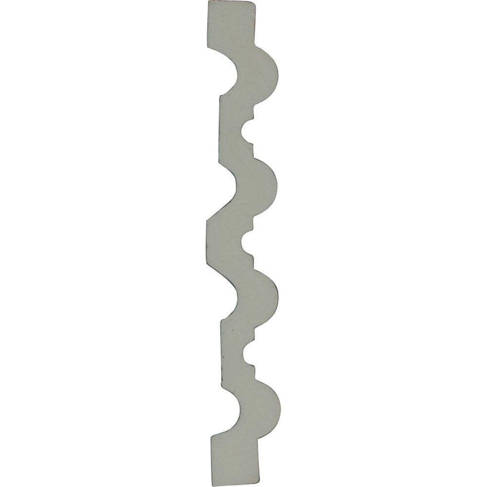 Ekena Millwork 1-1/8 in. x 7-7/8 in. x 94-1/2 in. Primed Polyurethane Fluted Casing