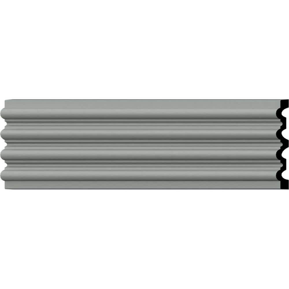 Ekena Millwork 1-1/8 in. x 7-7/8 in. x 94-1/2 in. Primed Polyurethane Fluted Casing