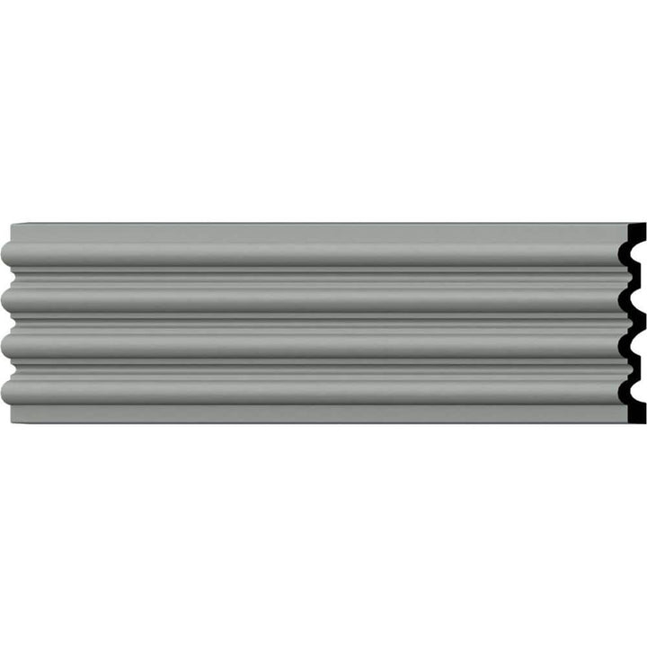 Ekena Millwork 1-1/8 in. x 7-7/8 in. x 94-1/2 in. Primed Polyurethane Fluted Casing