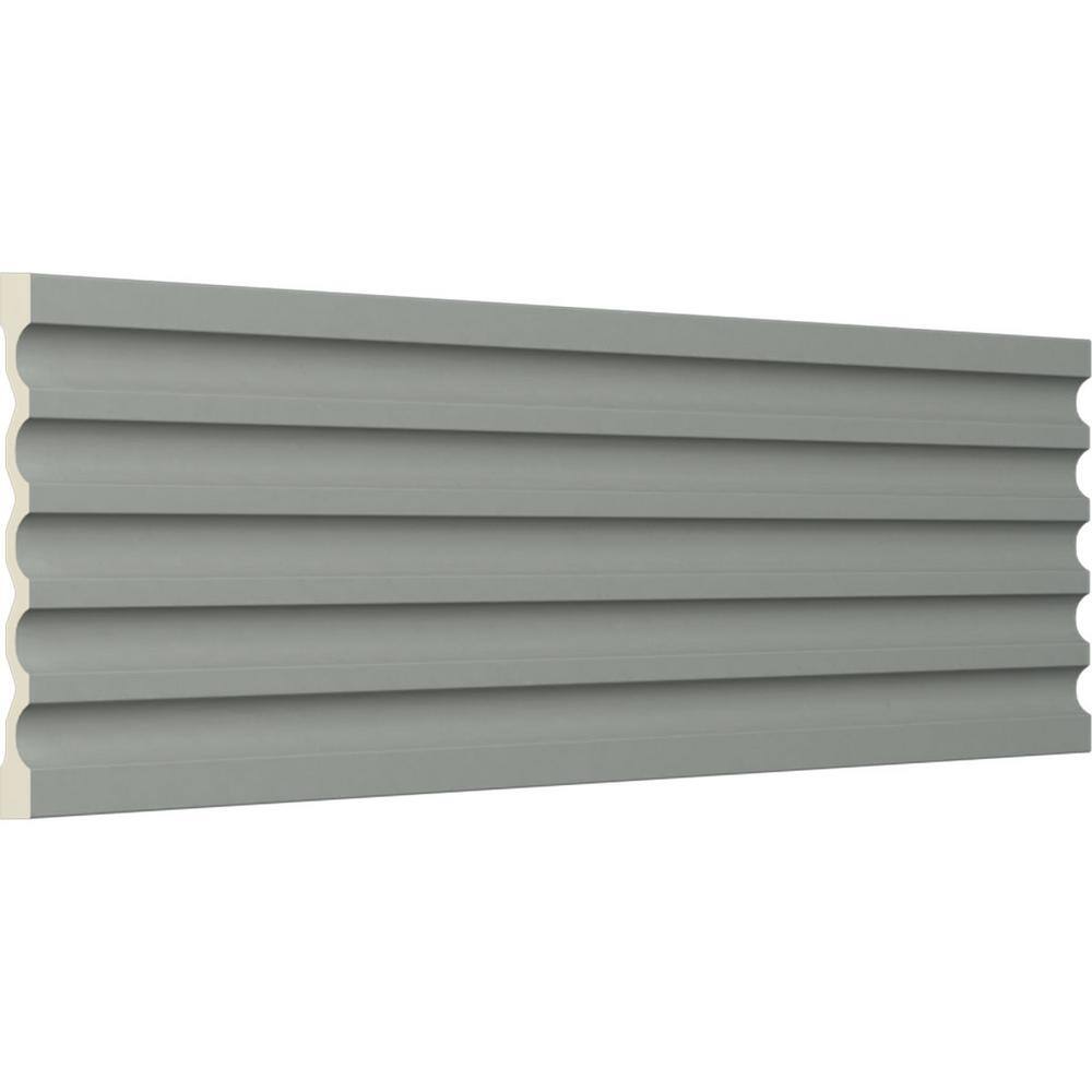 Ekena Millwork 1-1/8 in. x 12-5/8 in. x 78-3/4 in. Primed Polyurethane Fluted Casing