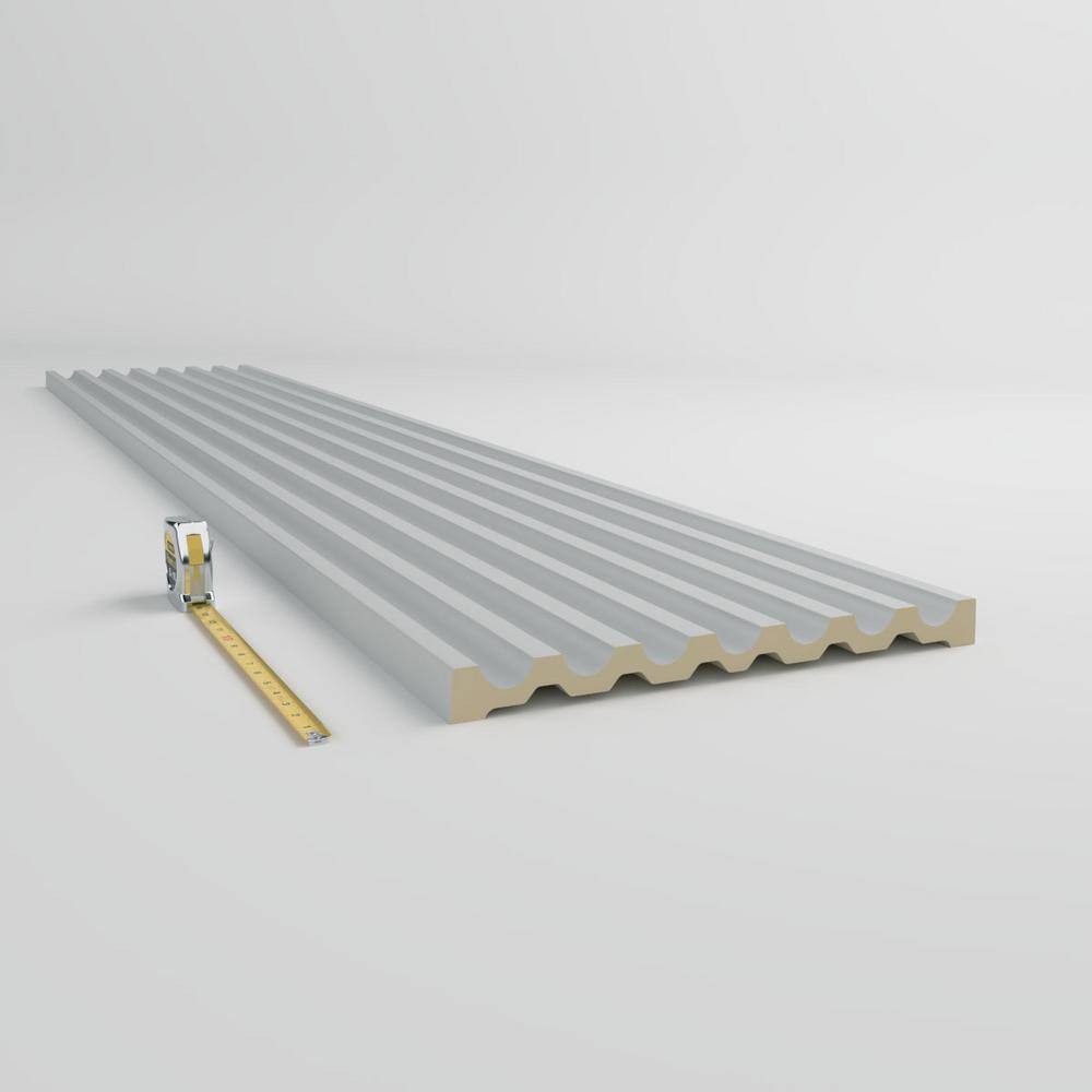 Ekena Millwork 1-1/2 in. x 17-3/4 in. x 94-1/2 in. Primed Polyurethane Reeded Casing