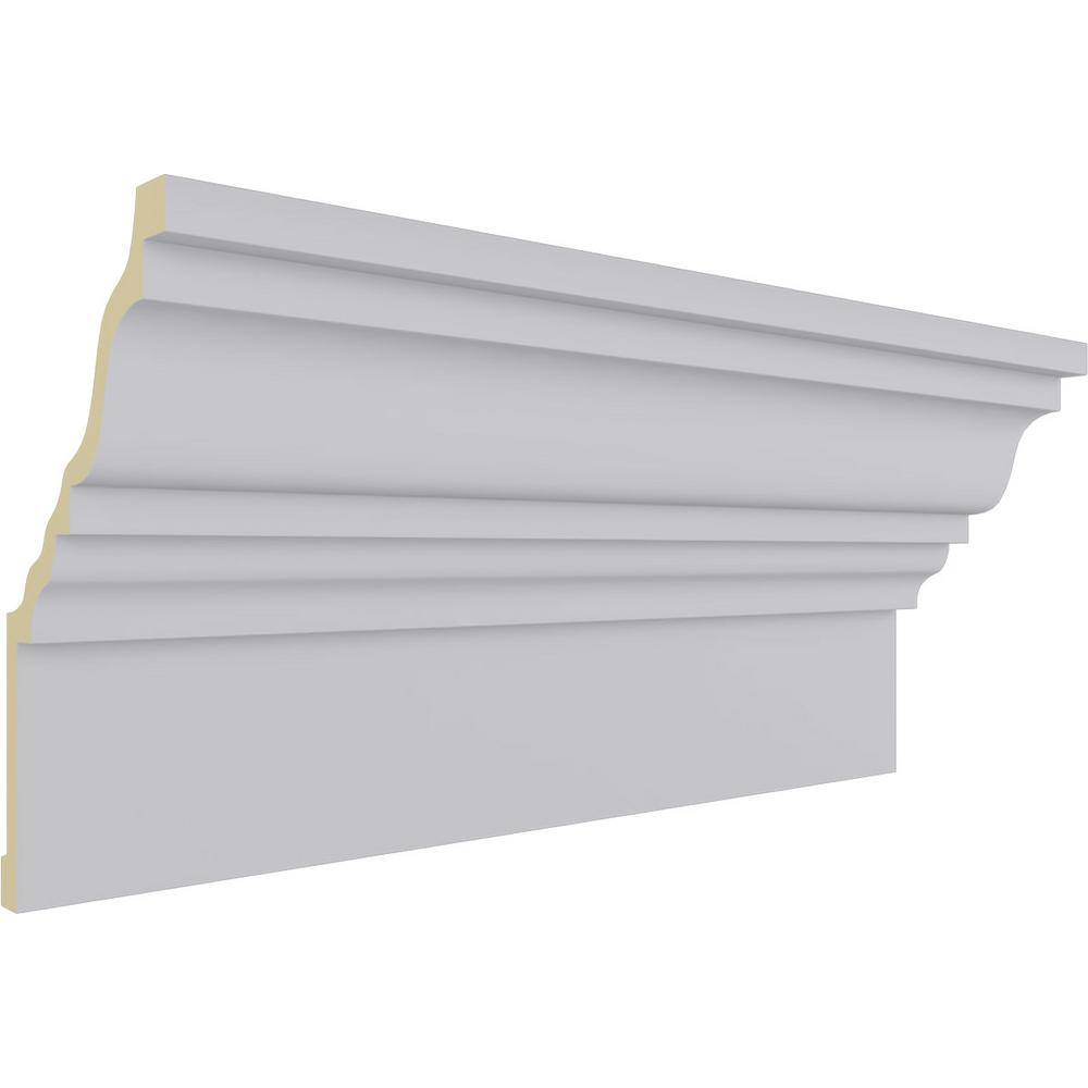 Ekena Millwork 7-1/8 in. x 12-1/8 in. x 94-1/2 in. Polyurethane Fascia Moulding