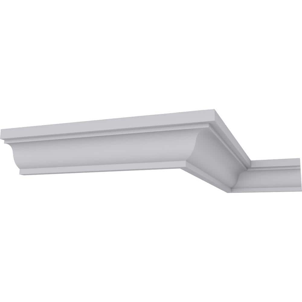 Ekena Millwork 1-1/4 in. x 1-1/4 in. x 94-1/2 in. Polyurethane Hillsborough Traditional Smooth Crown Moulding