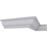 Ekena Millwork 1-5/8 in. x 1-5/8 in. x 94-1/2 in. Polyurethane Odessa Traditional Smooth Crown Moulding