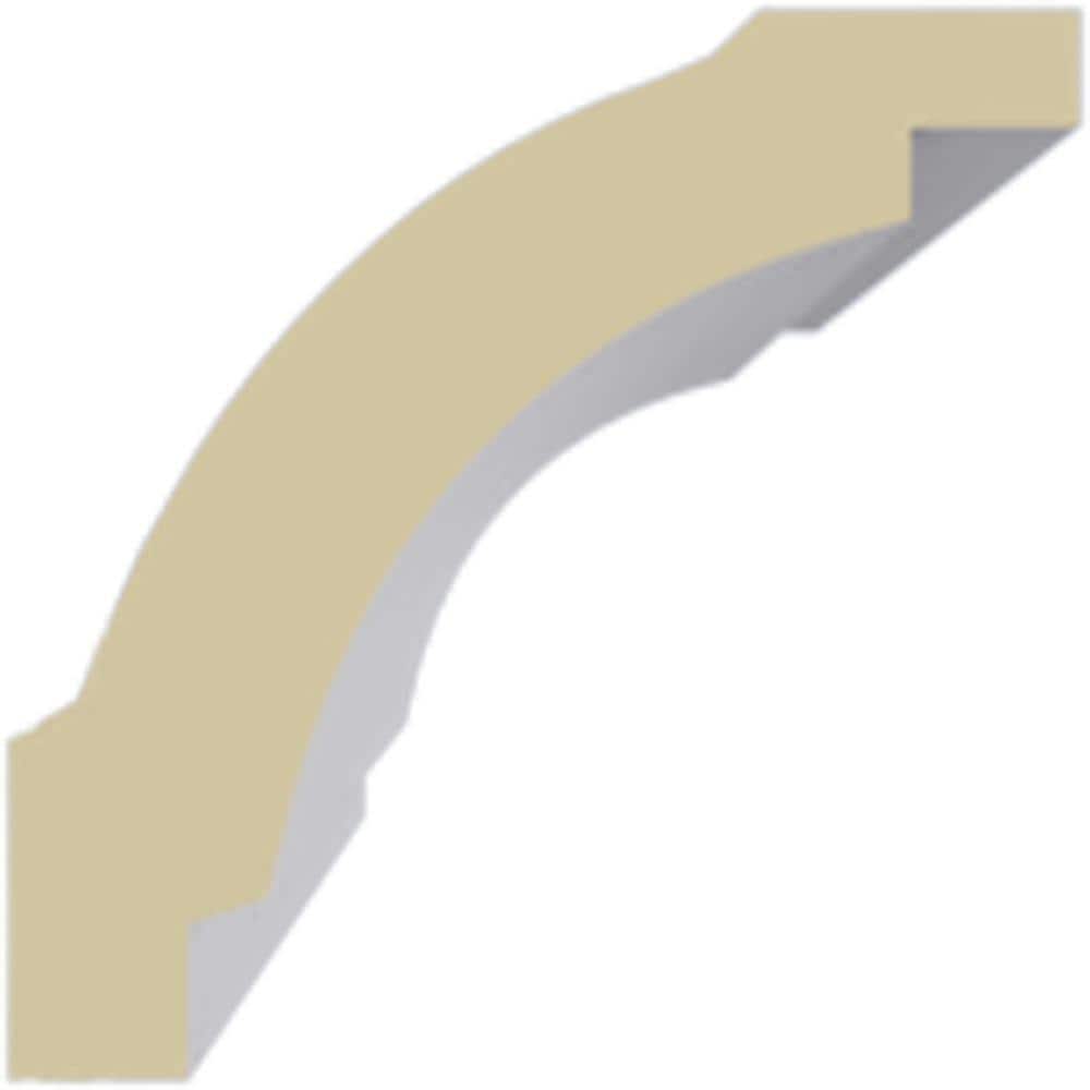 Ekena Millwork 1-1/2 in. x 1-1/2 in. x 94-1/2 in. Polyurethane Tyrone Smooth Crown Moulding