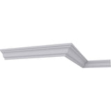 Ekena Millwork 3/4 in. x 3/4 in. x 94-1/2 in. Polyurethane Hillsborough Traditional Smooth Crown Moulding