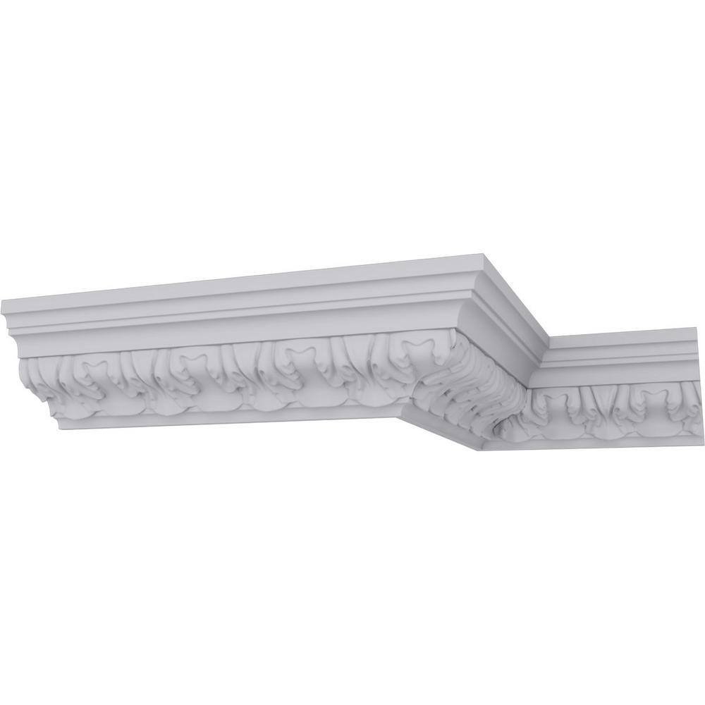 Ekena Millwork 2-5/8 in. x 2-3/4 in. x 94-1/2 in. Polyurethane Ashur Crown Moulding