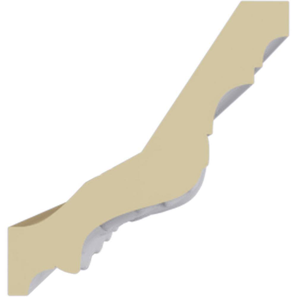 Ekena Millwork 2-5/8 in. x 2-3/4 in. x 94-1/2 in. Polyurethane Ashur Crown Moulding