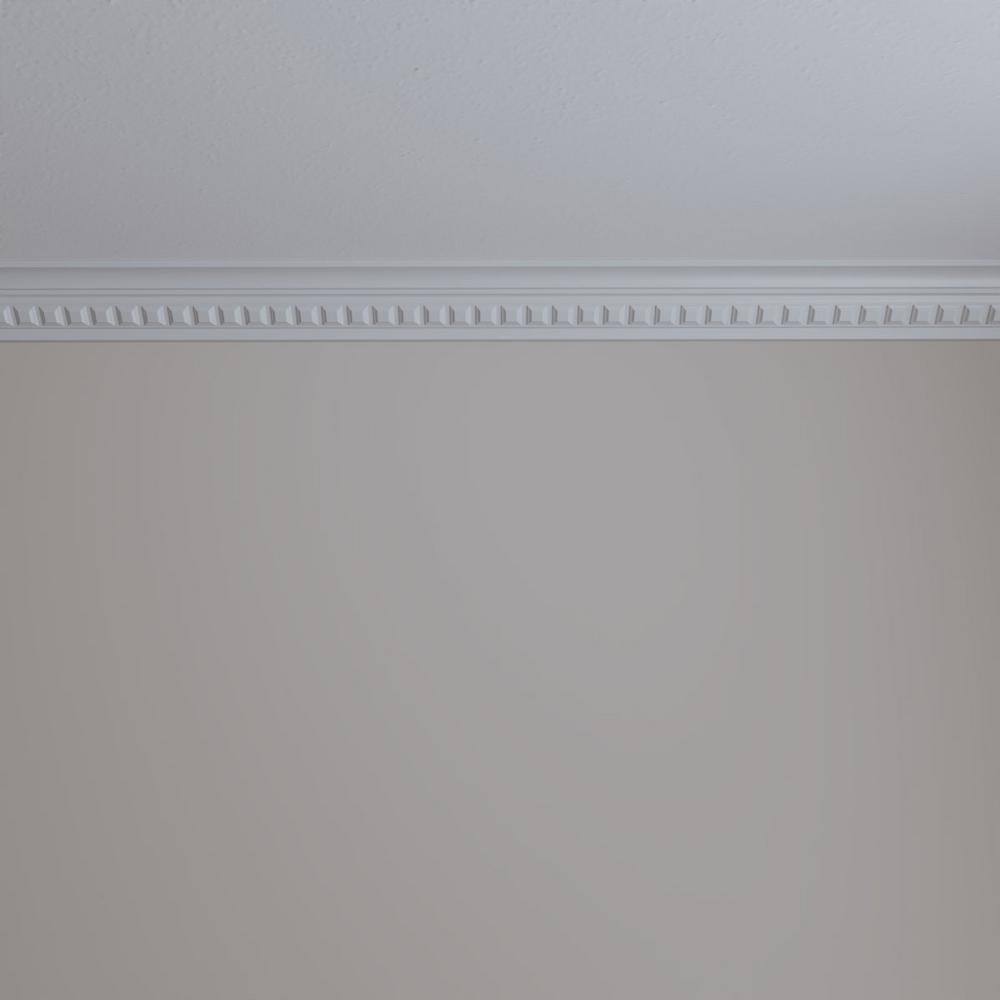 Ekena Millwork 2 in. x 2-1/4 in. x 94-1/2 in. Polyurethane Blackthorne Crown Moulding