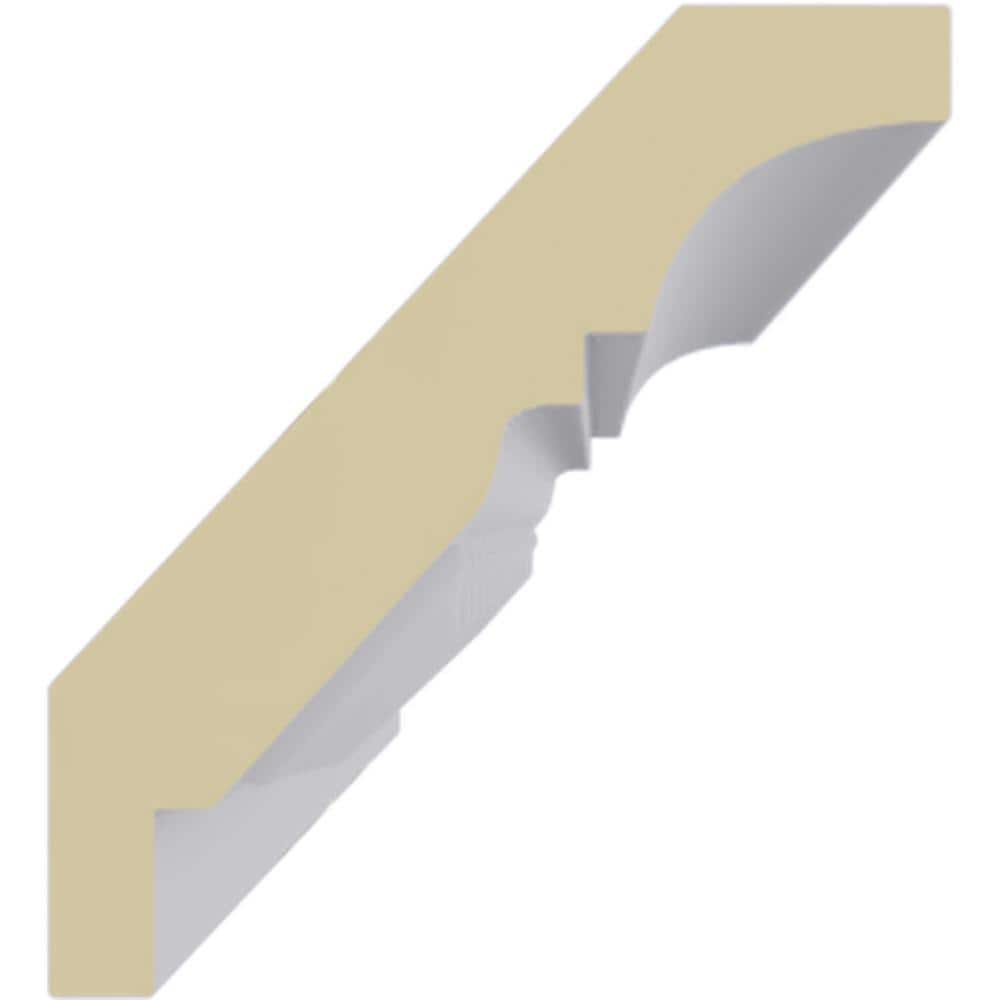 Ekena Millwork 2 in. x 2-1/4 in. x 94-1/2 in. Polyurethane Blackthorne Crown Moulding
