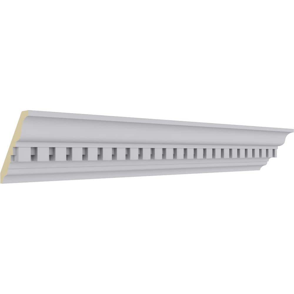 Ekena Millwork 2-3/4 in. x 2-3/4 in. x 94-1/2 in. Polyurethane Dentil Crown Moulding
