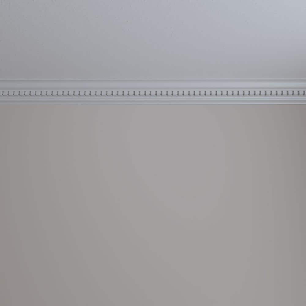 Ekena Millwork 2-3/4 in. x 2-3/4 in. x 94-1/2 in. Polyurethane Dentil Crown Moulding