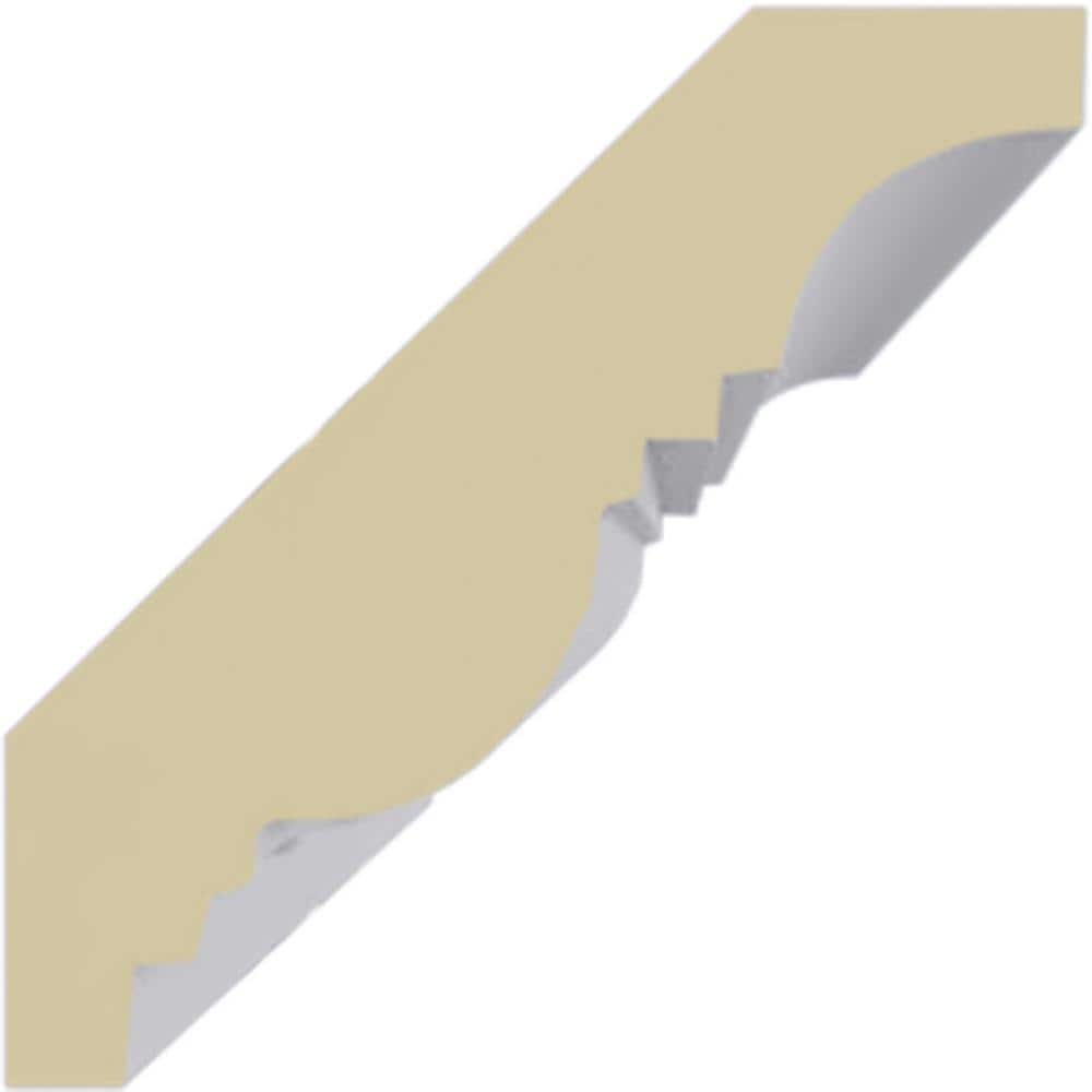 Ekena Millwork 2-1/8 in. x 2-1/8 in. x 94-1/2 in. Polyurethane Egg and Dart Crown Moulding