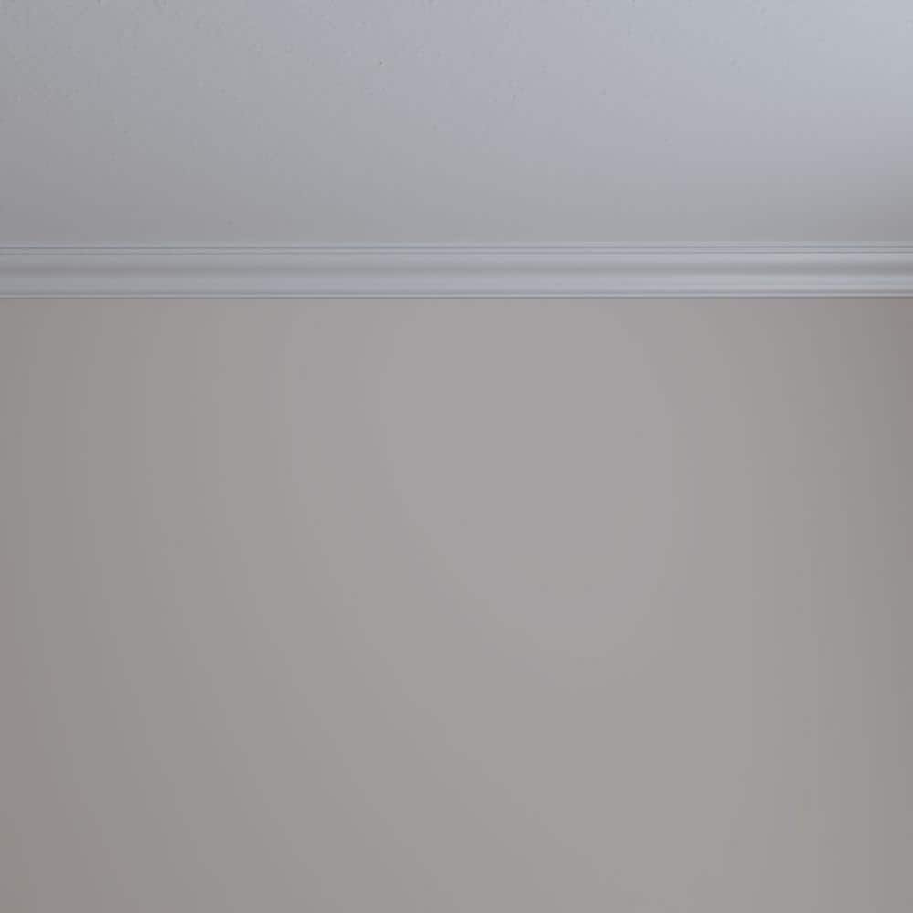 Ekena Millwork 2 in. x 2 in. x 94-1/2 in. Polyurethane Lyon Traditional Smooth Crown Moulding