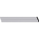 Ekena Millwork 2 in. x 2 in. x 94-1/2 in. Polyurethane Lyon Traditional Smooth Crown Moulding