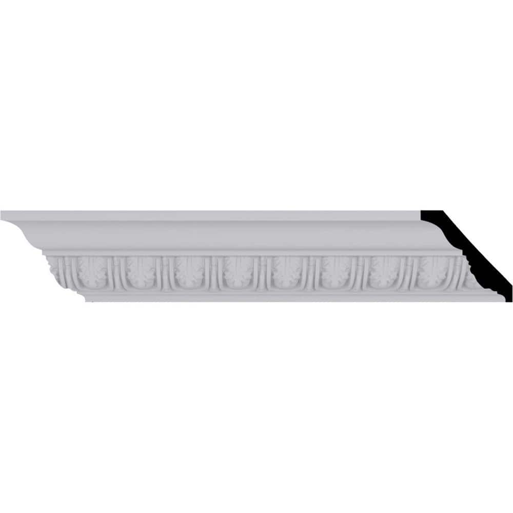 Ekena Millwork 2-3/4 in. x 2-3/4 in. x 94-1/2 in. Polyurethane Melonie Egg and Dart Crown Moulding