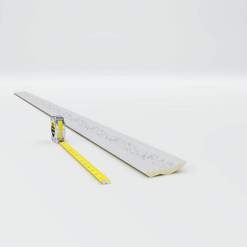 Ekena Millwork 2-3/4 in. x 2-3/4 in. x 94-1/2 in. Polyurethane Tristan Crown Moulding